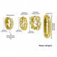 thumbnail image 2 of Pack de 4 argollas Gianna chapadas en oro 18k, 2 of 3