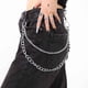 thumbnail image 5 of Cadena para pantalones de hip hop Bomine, estilo gótico, punk, plateada, para pantalones, estilo motero, gruesa, para billetera, llaveros plateados, joyería corporal para hombres y mujeres (plata), 1, 5 of 7