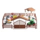 thumbnail image 5 of Mini Barn Farm Toys Playset Fence Farm Playset Para Niños Niñas De 3 A 12 Años Estilo A, 5 of 5