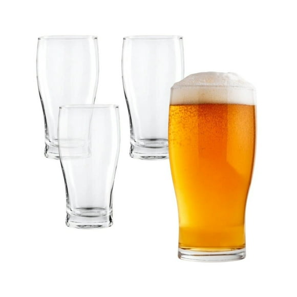 Set de 4 vasos cerveceros de vidrio 560 ml amberes allegra