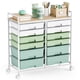 thumbnail image 1 of Carrito de almacenamiento rodante TOOLF con 12 cajones, mesa de madera, 1 of 9