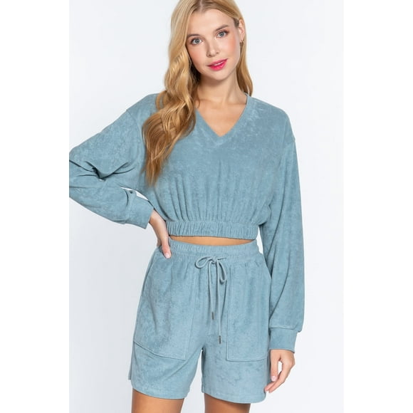 Top de Rizo con Dobladillo Elástico