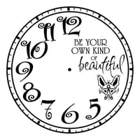 Rienda Libre Graphics - Decomural Clock Be Your Own Kind Of Beautiful Ws-17319
