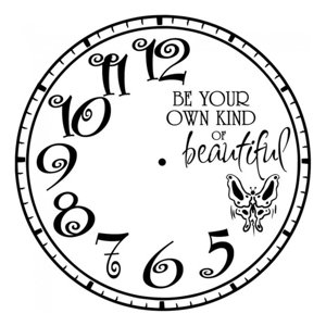 Rienda Libre Graphics - Decomural Clock Be Your Own Kind Of Beautiful Ws-17319