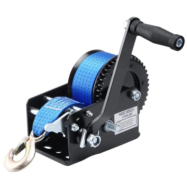 Cabrestante Manual para Trailer de Barco SPARKWHIZ 1587 kg con Correa de Poliéster de 10 m