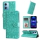 thumbnail image 5 of Funda tipo cartera FOXDOCK para Xiaomi Poco X5 , diseño girasol en relieve, cuero PU, cierre magnético, soporte y tarjetero, 5 of 5