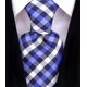 thumbnail image 3 of Corbata Scott Allan Collection 150 cm Azul Gingham a Cuadros, 3 of 7