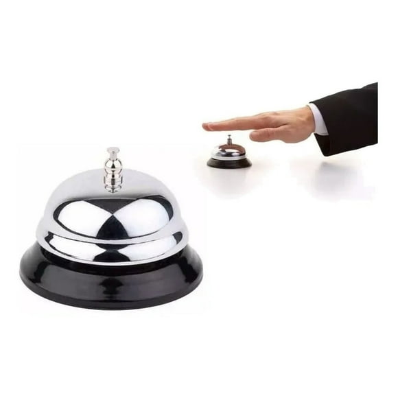 Campanilla Recepción Hotel Cocina Grande Cromo Alta Calidad