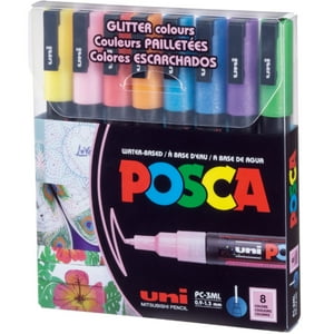 Marcadores Posca 3M Set 8 Colores Glitter
