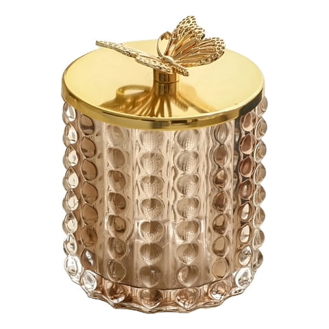 Genérico - Tarro Almacenamiento Decorativo Cristal Vidrio Tapa Jhn