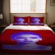 thumbnail image 1 of RIHANNA Retro Halftone Portrait in Blue and Red Duvet Cover Set Soft comfortable, 1 of 1
