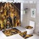 thumbnail image 1 of Eternos-theme 4-Piece Shower Curtain Set with Rugs, Waterproof Bathroom Decor Set Includes Bath Mat, U-Shaped Rug, Toilet Lid Cover and Curtain with Hooks, 1 of 6