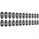 thumbnail image 2 of 24pcs Glossy Black Gradient French Tip Press On Nails with Cute Cat, Star, and Moon Design - Full Cover False Nails for Women and Girls, 2 of 2