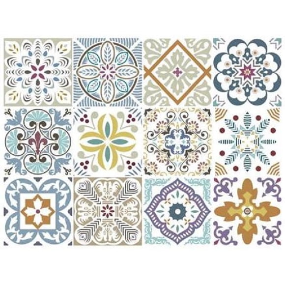 Azulejo autoadhesivo transparentes 15x15 Fleur
