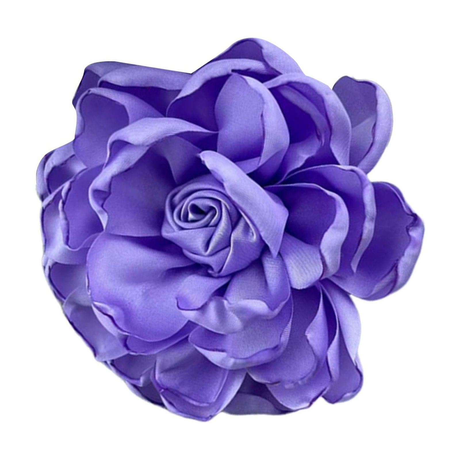 Ioensy - Broche De Flor De Tela Broche De Ramillete Grande Broche De Rosa Para Traje De Baile De Banquete Violeta