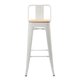 thumbnail image 1 of Piso Tolix Bajo Blanco Madera 66cm, 1 of 3
