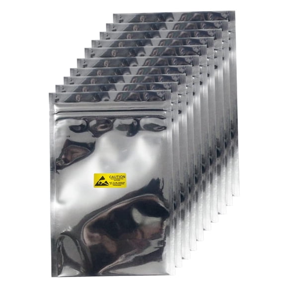 Bolsas antiestáticas, 100 piezas de bolsas ESD resellables de 4 x 6 pulgadas con etiquetas para GPU, disco duro, SSD, HDD y dispositivos electrónicos (Ziplock-4X6-100pc)