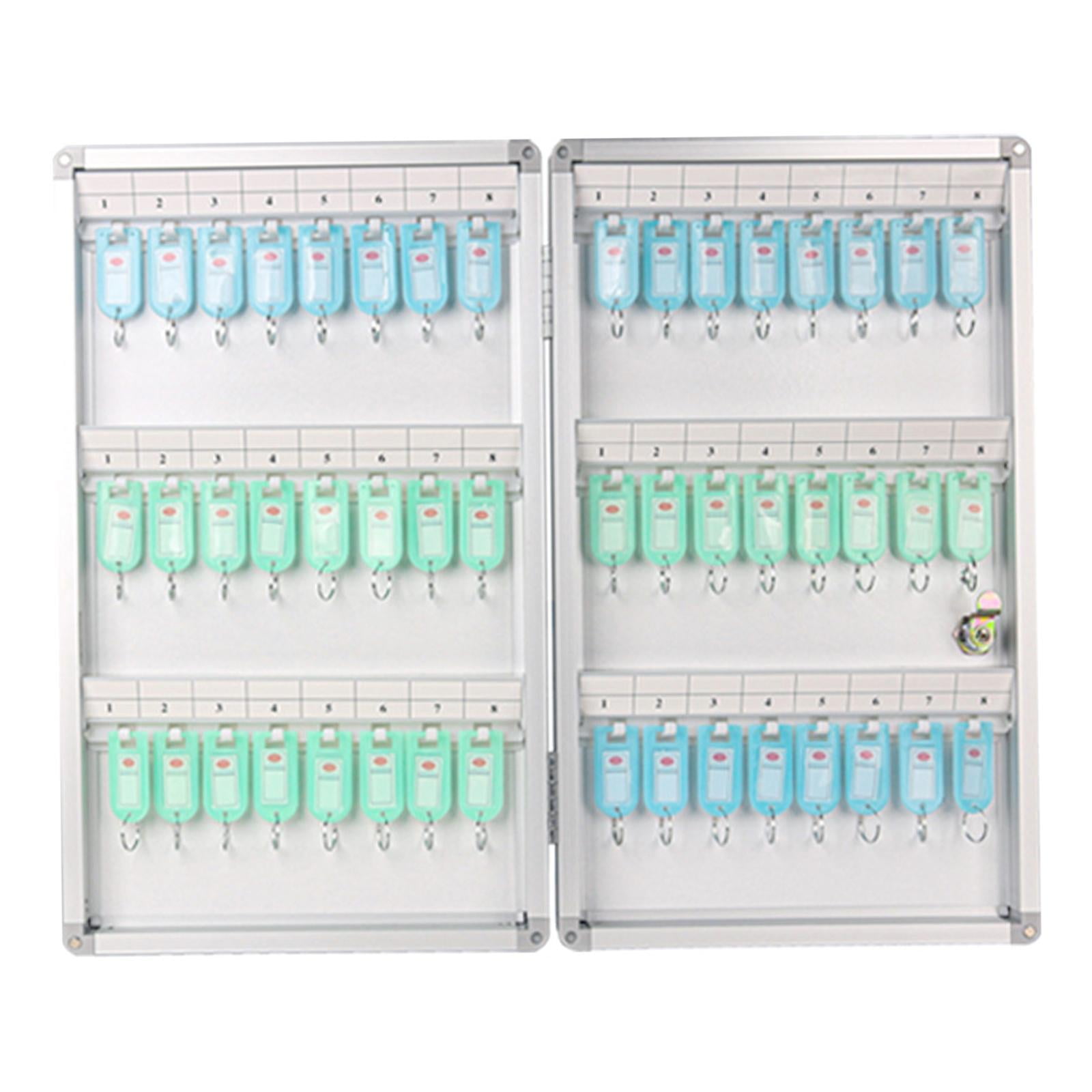 Magideal - Caja De Almacenamiento De Llaves, Armario De Llaves Montado En La Pared, 48 Teclas, Fácil Visualización, Organizador De Llaves De Bloqueo Multifuncion