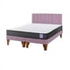 thumbnail image 3 of Cama Europea Aura 2 Plazas + Respaldo Tubular Madera Rosado, 3 of 3