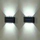 thumbnail image 1 of 2pc 8LEDs Solar Wall Light Outdoor IP65 Waterproof Backyard Garden Pathway Decorative, 1 of 4