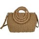 thumbnail image 1 of Bolso de mano tejido a mano con doble anilla de paja, estilo boutique, con diseño transfronterizo., 1 of 5