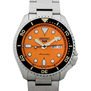 Reloj Seiko Para Hombre 5 Deportivo Automático Con Esfera Naranja Srpd59K1
