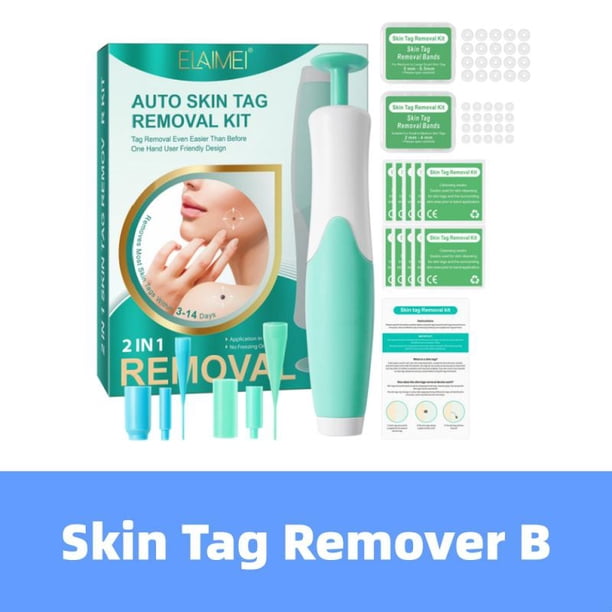 2 In1 Painless Auto Skin Tag Mole Removal Kit Cleaning Tools Face Skin Care Body Dot Treatments Remover Beauty Health