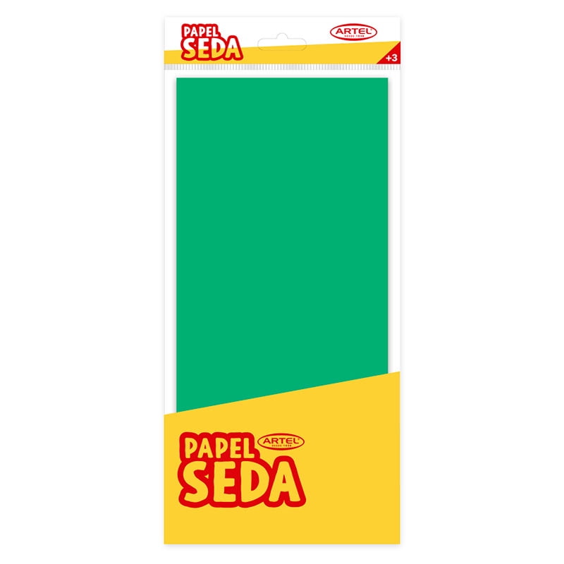 Papel Seda Color Verde Claro 10 Pliegos 50x66 Cm Artel