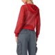 thumbnail image 3 of INSPIRE CHIC Chaqueta con puños acanalados para mujer, sudadera con capucha, chaqueta bomber de malla, talla L, rojo, 3 of 6