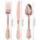 thumbnail image 2 of Juego de cubiertos de plástico WDF Rose Gold 300 piezas para bodas, 2 of 5