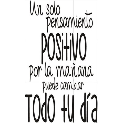 Rienda Libre Graphics - Frase Deco Un Solo Pensamiento Positivo Fr‑11005