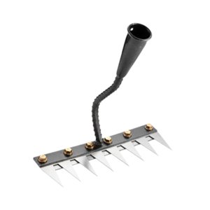 Ioensy - Rastrillo De Jardín Agrícola Con Mango Ergonómico Para Desherbar, 8 Púas