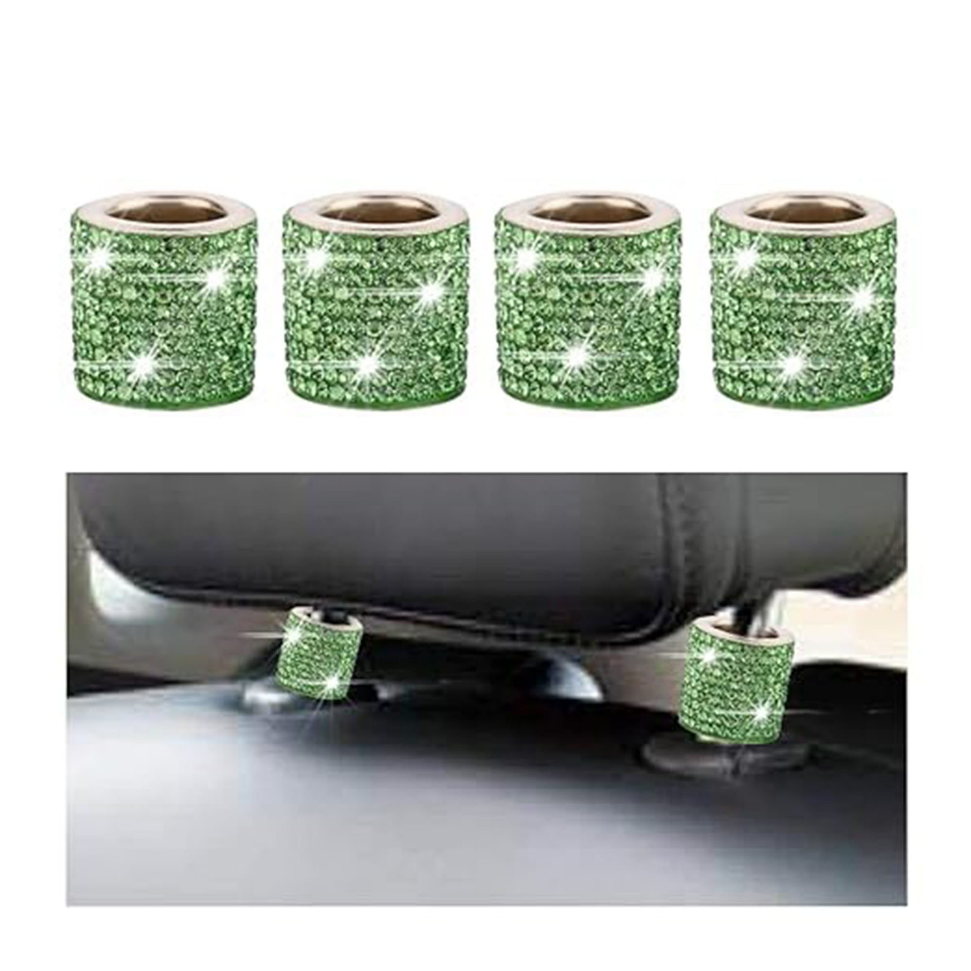 Veat00l - Decoración De Almohadillas Para Asientos De Automóviles, Decoración De 4 Almohadas Para Asientos De Automóviles, Accesorios Para Asientos Interiores De Automóviles De Diamantes Artificiales