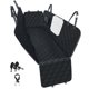 thumbnail image 1 of Funda de asiento de coche para perros PETICON impermeable con ventana de malla negra, 1 of 8