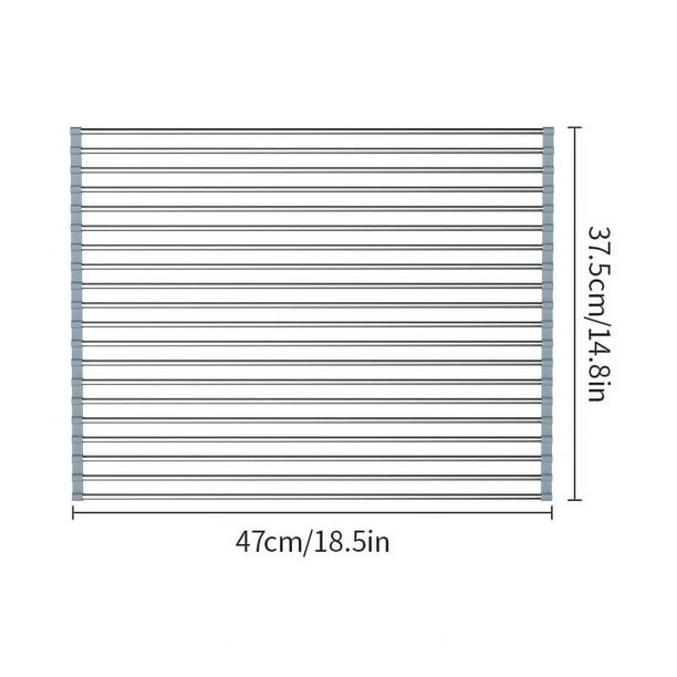 Maximize Your Kitchen Space with our 1pc Roll Up Dish Drying Rack - The Perfect Multi-purpose Sink Drain Rack and Foldable Rolling Dish Drainer for Your Cooling Needs!