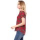 thumbnail image 4 of INSPIRE CHIC Camisas de Cuadros para Mujer con Cuello en Punta y Botones para Regreso a Clases Blusas Rojas 2XL, 4 of 6