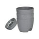 thumbnail image 5 of Macetas de 3 piezas, contenedor de plantas con orificio de drenaje, maceta absorbente de agua, macetas de autorriego para alféizares de ventanas, , Gris y 6,5 pulgadas Gris y 65 pulgadas, 5 of 5