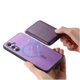 thumbnail image 3 of Funda de Cuero Magnética con Tarjetero para Samsung Galaxy A54 Cubierta Delgada Morado, 3 of 5