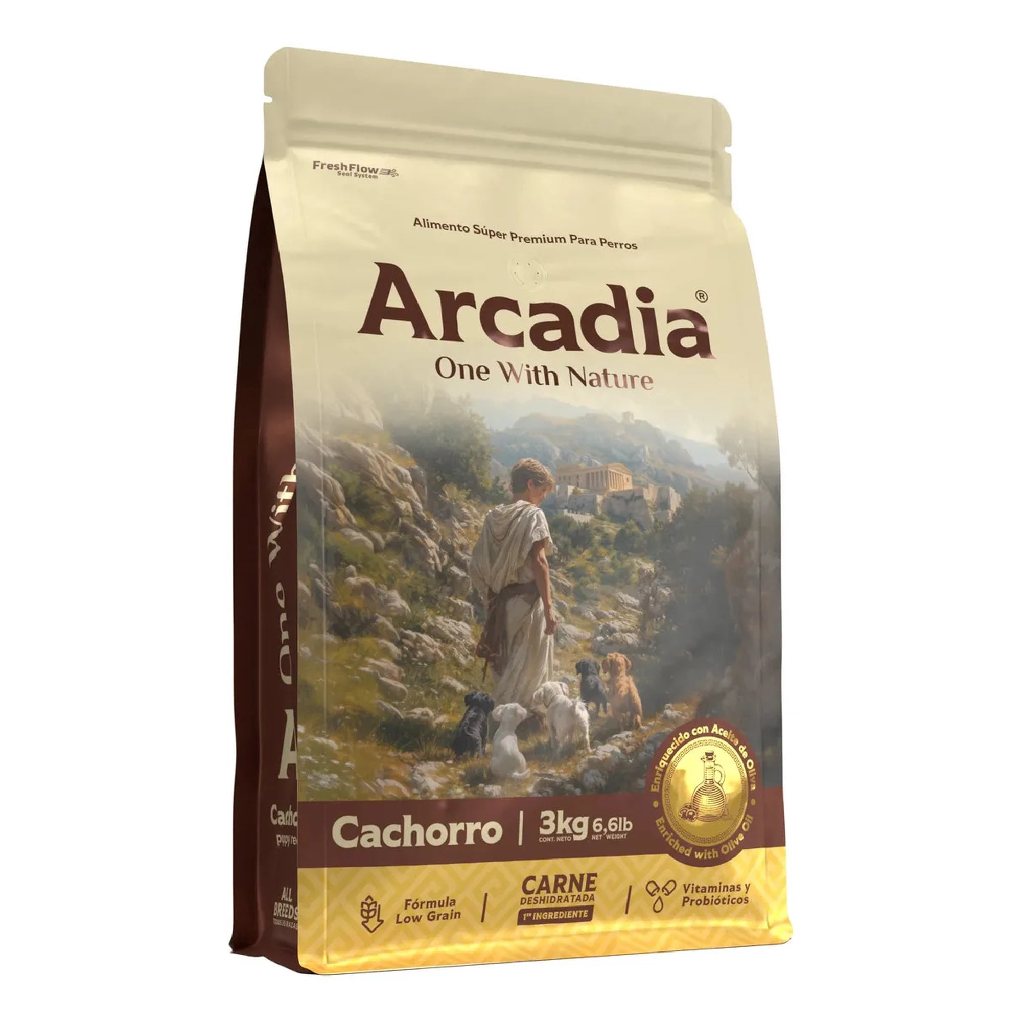 Sekufoods Arcádia Premium Arcadia Cachorro 3 Kg Perro Cachorro Seca