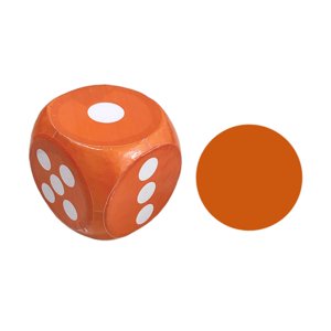 Bothyi - Dados De Espuma Grandes, Divertidos, Gran Regalo, Habilidades Matemáticas Tempranas, Noches De Juego, Juguete Educativo, Naranja