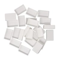 Magideal - Solsados De Acuarela De Color Vacío De 30 Veces, Recipiente De Cajas De Bandejas De Color De Agua Para Paletas De Acuarela De Bricolaje, Dibujo De P Blanco