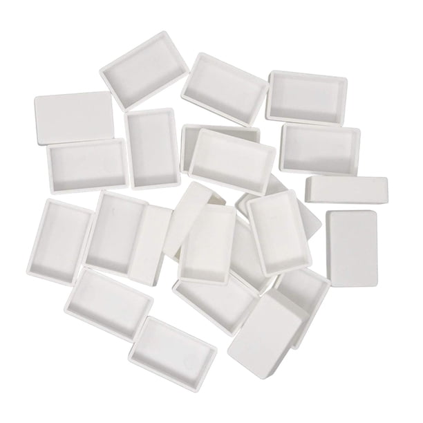 Solsados de acuarela de color vacío de 30 veces, recipiente de cajas de bandejas de color de agua para paletas de acuarela de bricolaje, dibujo de p Blanco