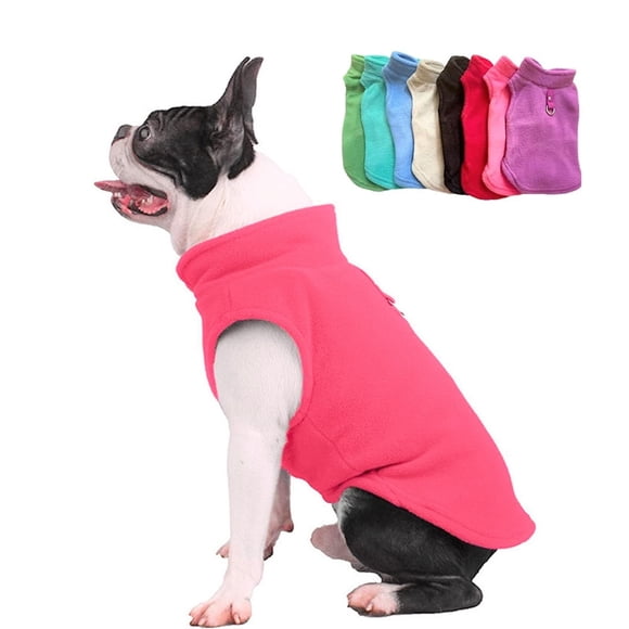 Suéter para perro Jacko & Co chaleco de fleece rosa, talla pequeña, 2-3 kg