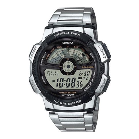 Reloj Digital Plateado Casio Ae-1100Wd-1Av