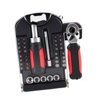 Ioensy - Juego De Llaves De Trinquete De Tubo, Destornillador De Trinquete Ligero Para Reparación De Automóviles, 40 Piezas