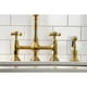 thumbnail image 4 of Grifo de cocina Kingston Brass Heritage con pulverizador de latón, 4 of 9