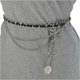 thumbnail image 2 of Unique Bargains 1 Pc Cadena de Cintura Moda Cordón de Cintura Ajustable para Mujeres Negro Tono Plateado, 2 of 6