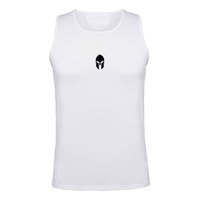 Persodesign - Polera Dryfit Espartano Musculosa Tank Guerrero Gimnasio Talla 2Xl Blanco Hombre