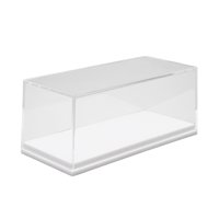 Magideal - Vitrina De Acrílico Para Colección, Organizador De Acrílico Apilable, Resistente Al Polvo, Para Coches De Juguete A Escala 1:87. Base Blanca