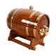 thumbnail image 5 of Barril de vino de roble, dispensador de barril de vino, barril de roble con soporte, barril de vino de madera para cerveza, miel, bebidas, decoración 3L, 5 of 5